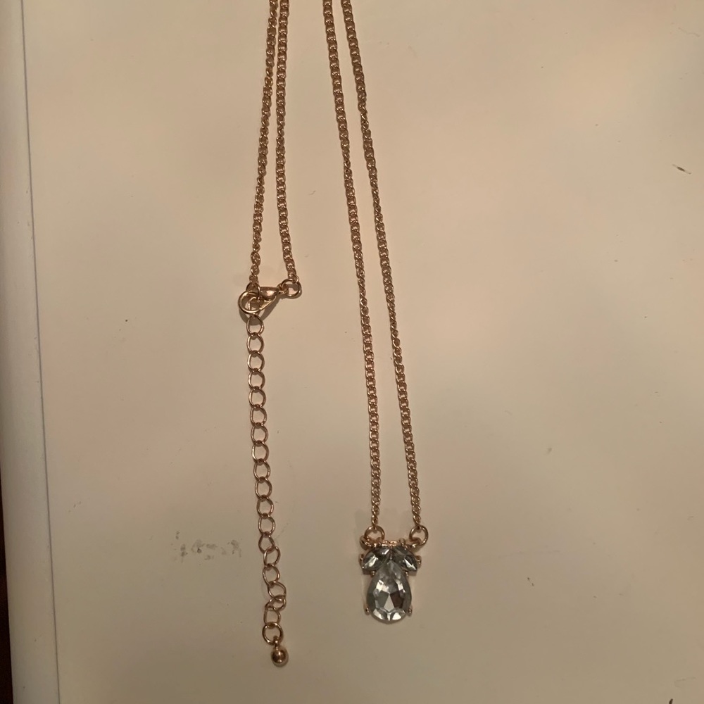 long diamond charmed mickey mouse necklace